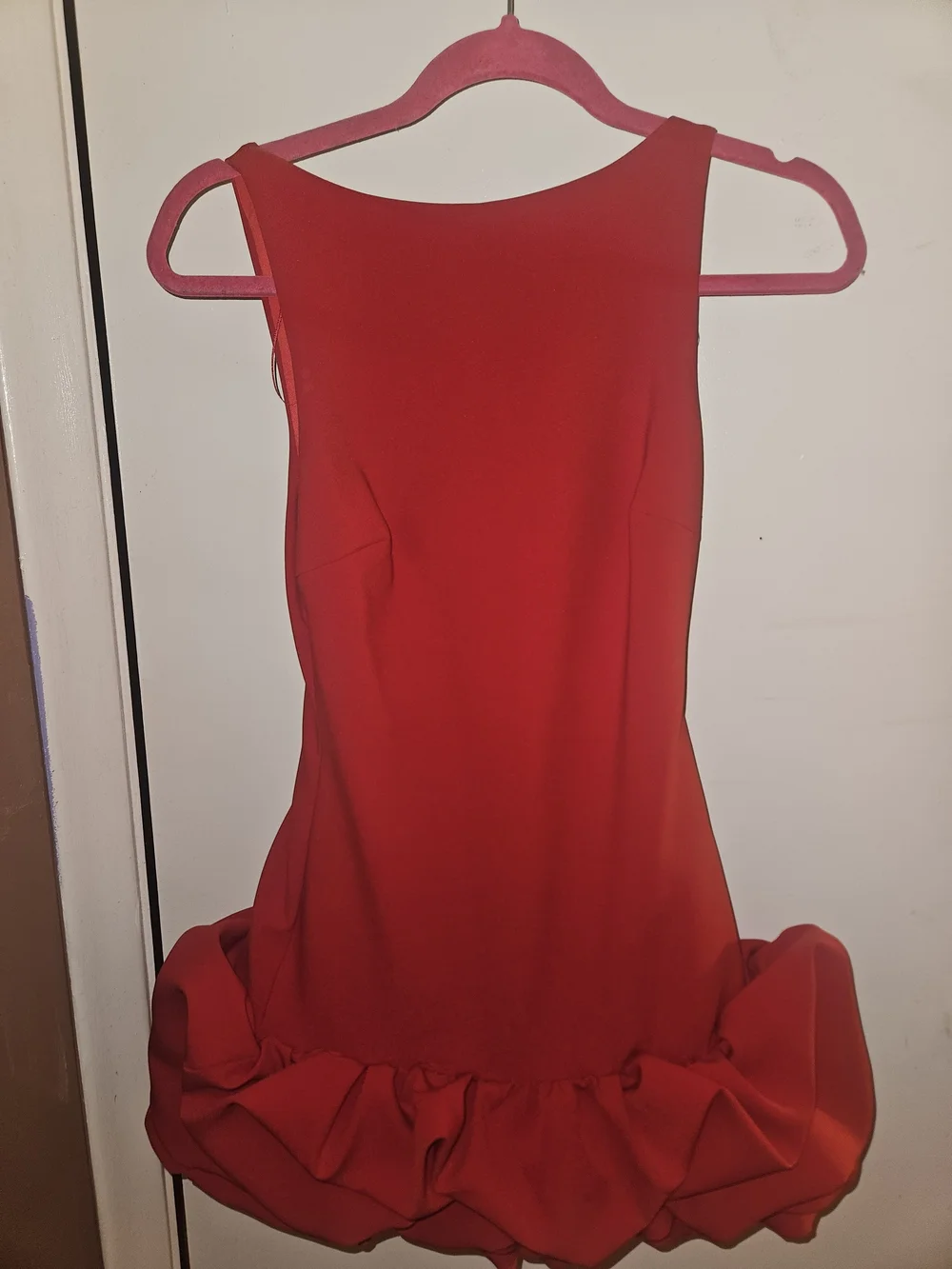 Zara XS Red Ruffle Romper - Picture 3 of 5